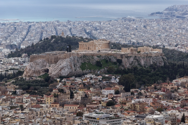 GettyImages Panorama of the city of Athens from Lycabettus hill Attica Greece stock photo