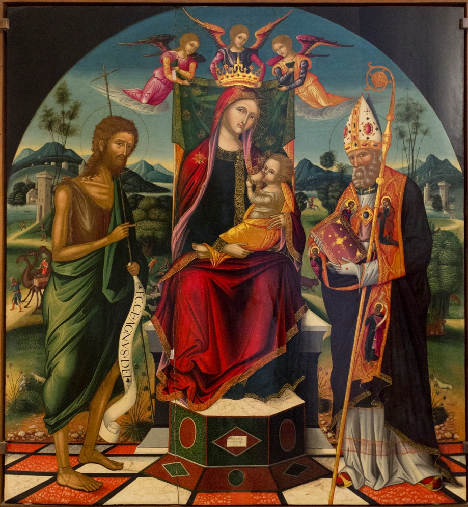 5 Giovanni Permeniate La Madonna tra San Giovanni Battista e SantAgostino