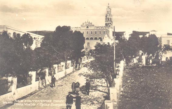 La chiesa della Madonna a Tinos 1910. Fonte Wikipedia Commons