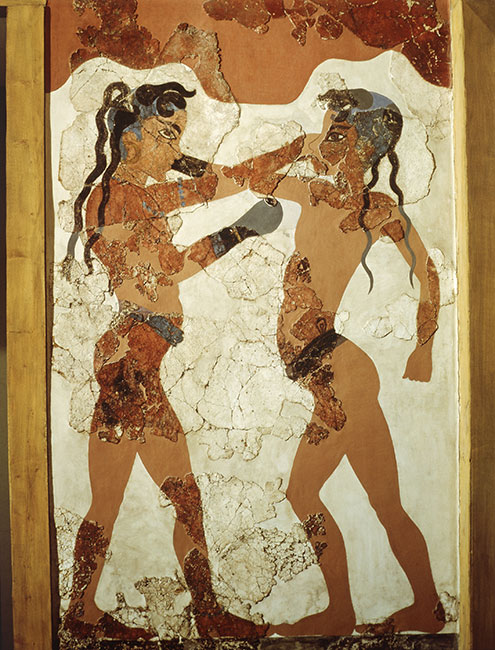 Affresco dei Pugili. Akrotiri 16 sec. a.C. Museo Nazionale Archeologico di Atene
